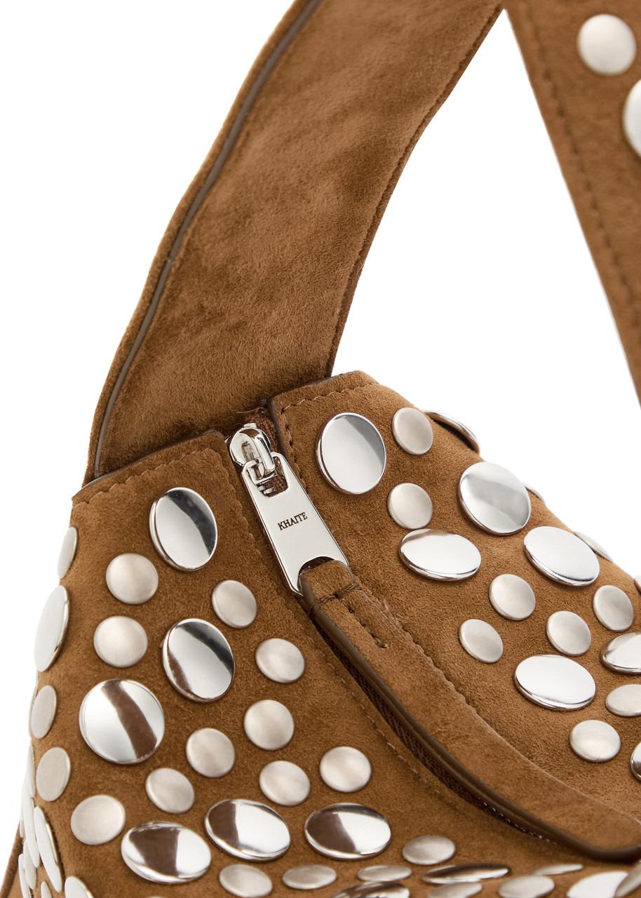 Khaite Elena Small Studded Suede top Handle bag - 3