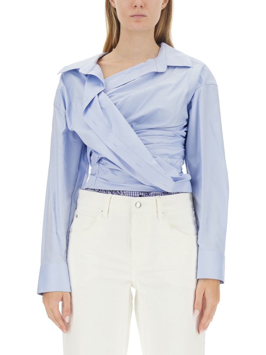 ALEXANDER WANG DRAPED SHIRT - 1