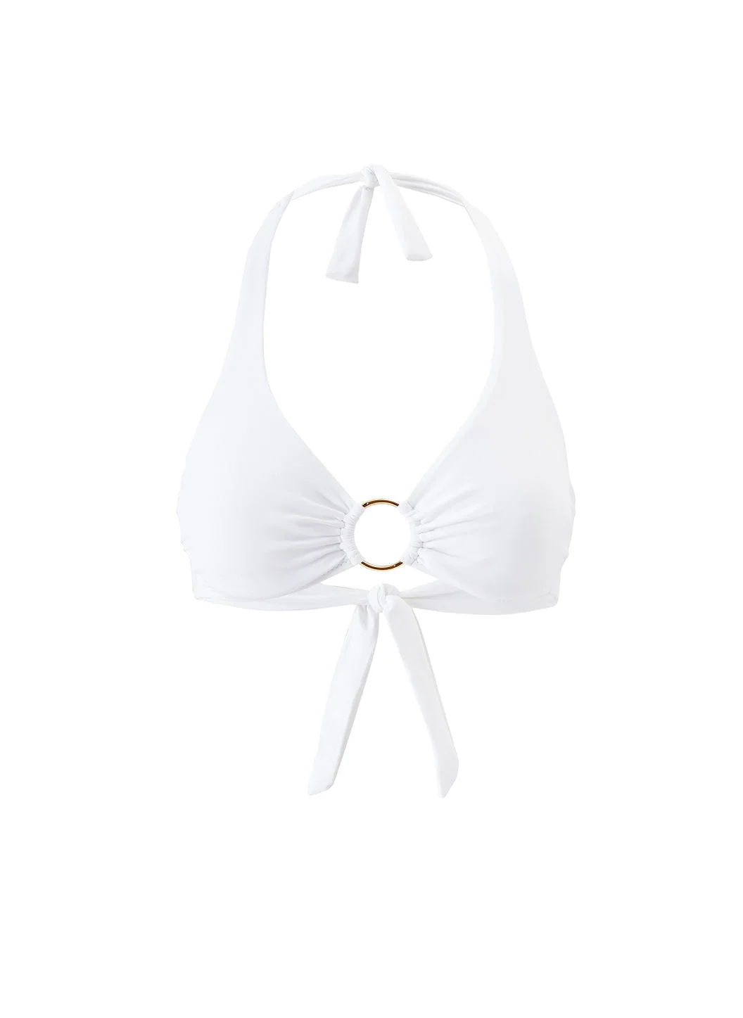BRUSSELS WHITE BIKINI TOP - 1