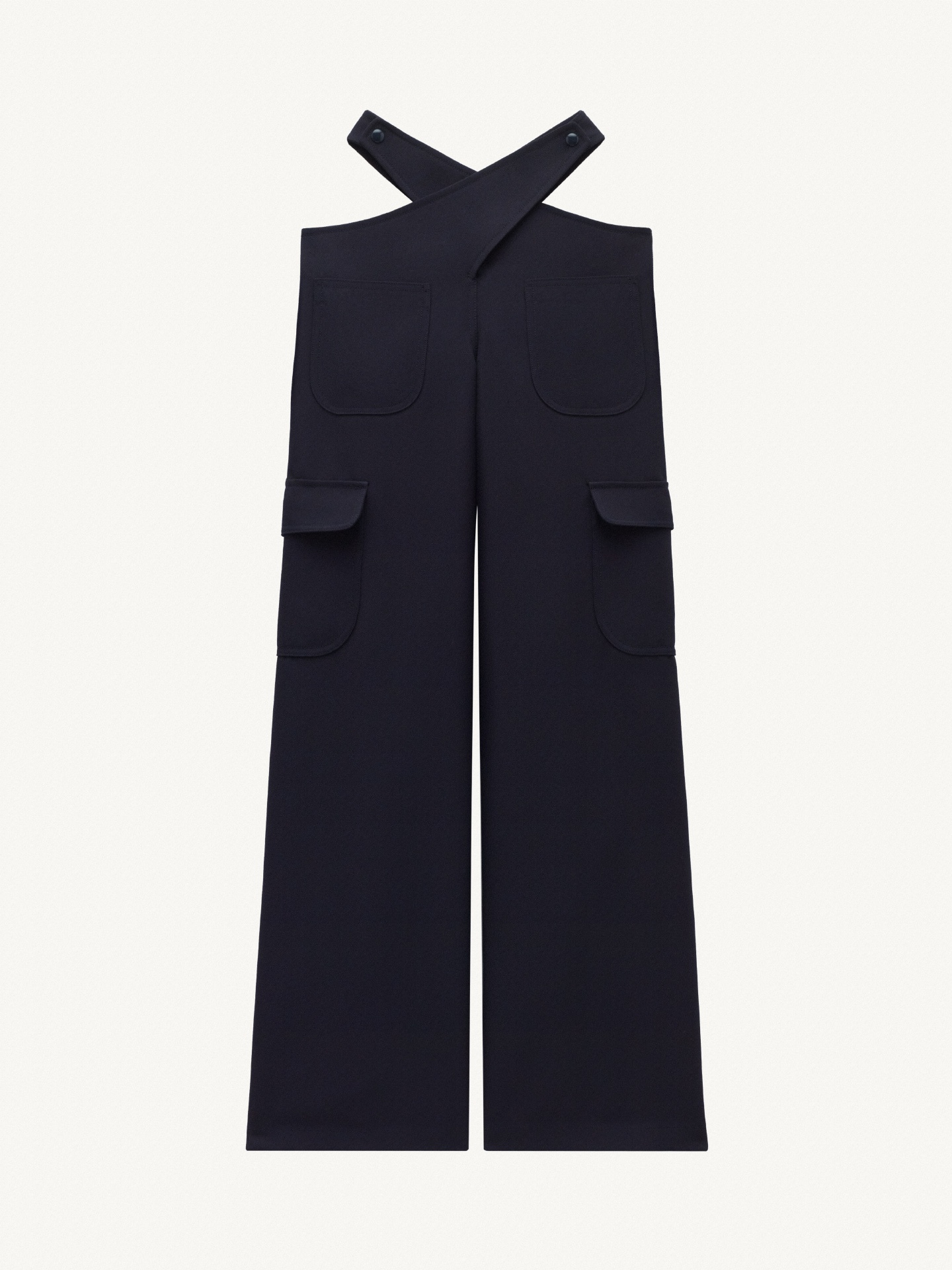 CUTOUT CRISS CROSS BAGGY TROUSERS - 1