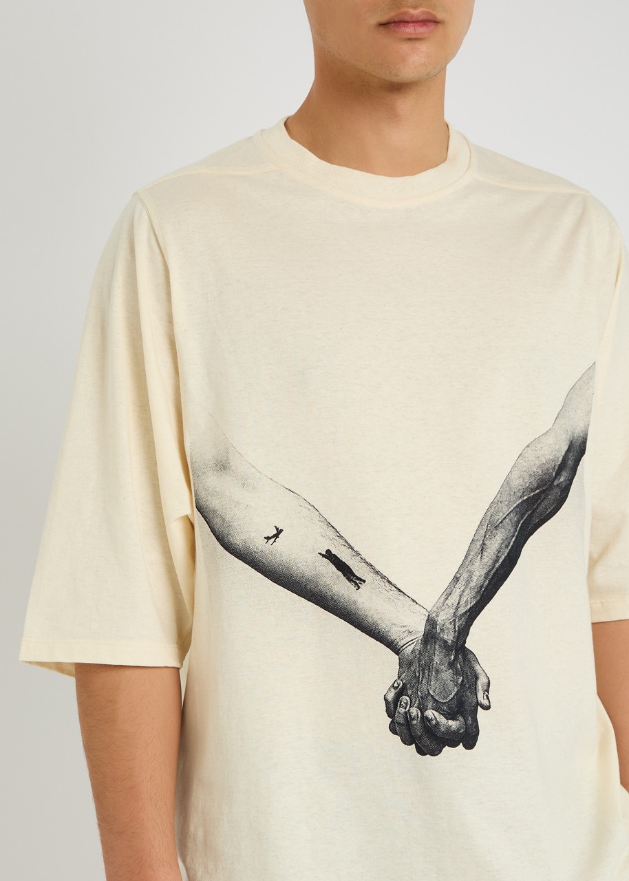 Rick Owens Jumbo Printed Cotton T-shirt - 5