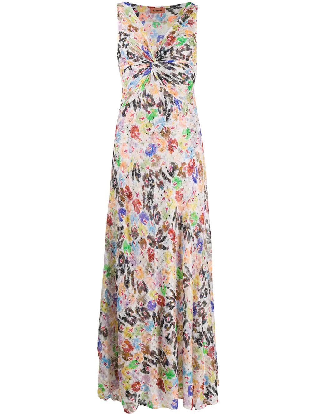 abstract-print maxi dress - 1