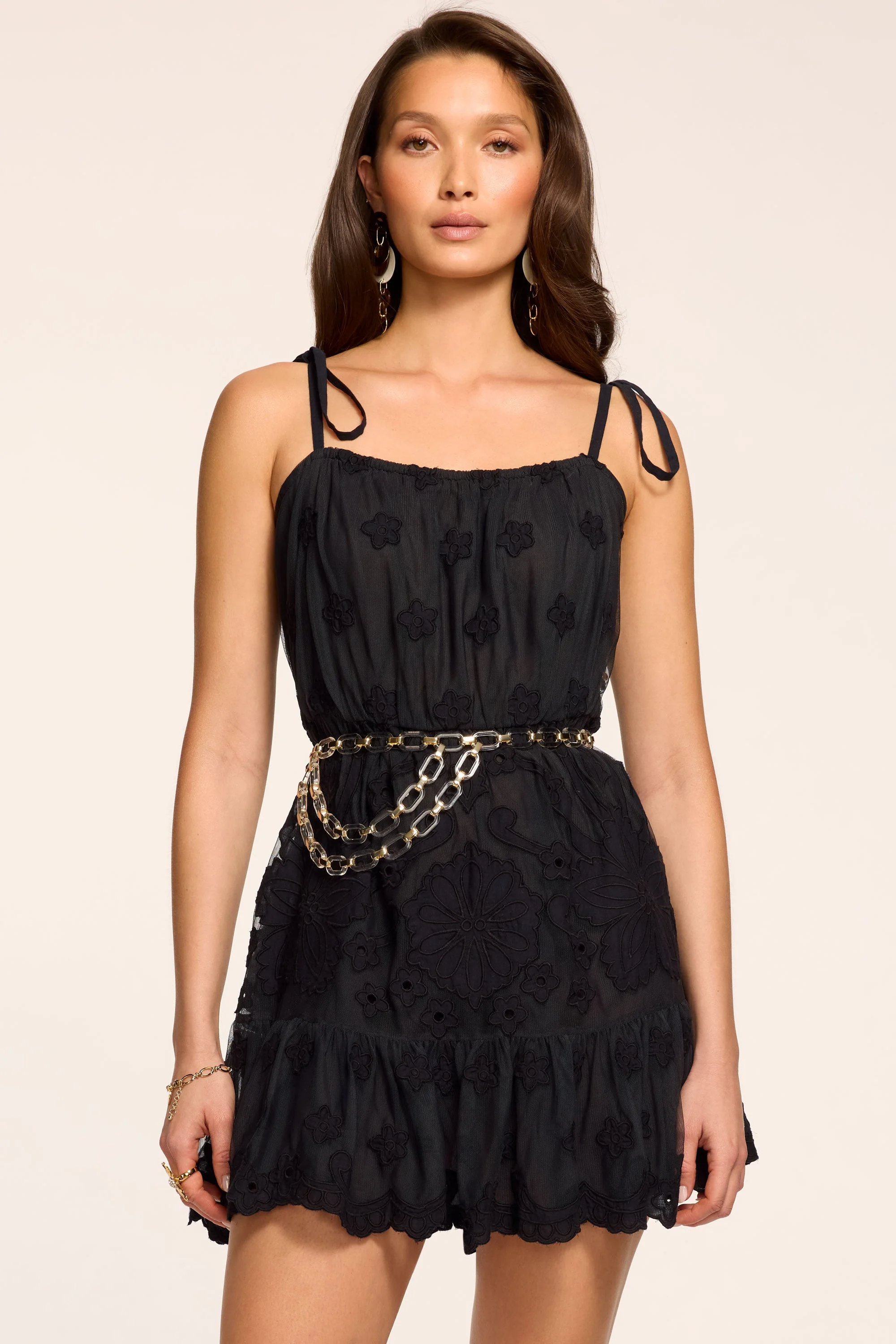 Honor Embroidered Mini Dress - 1