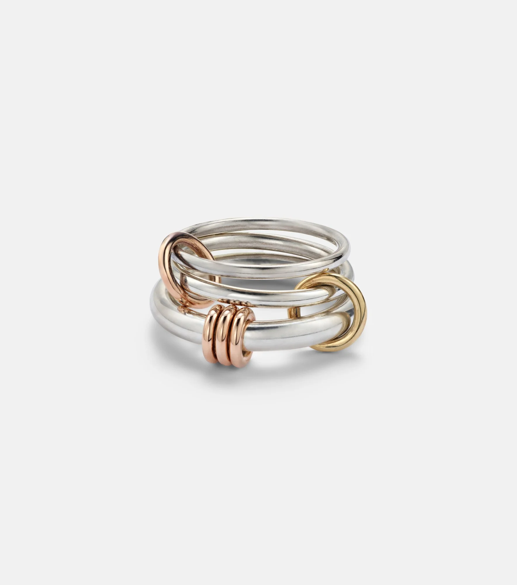 Orion sterling silver, 18kt gold, and 18kt rose gold ring - 1