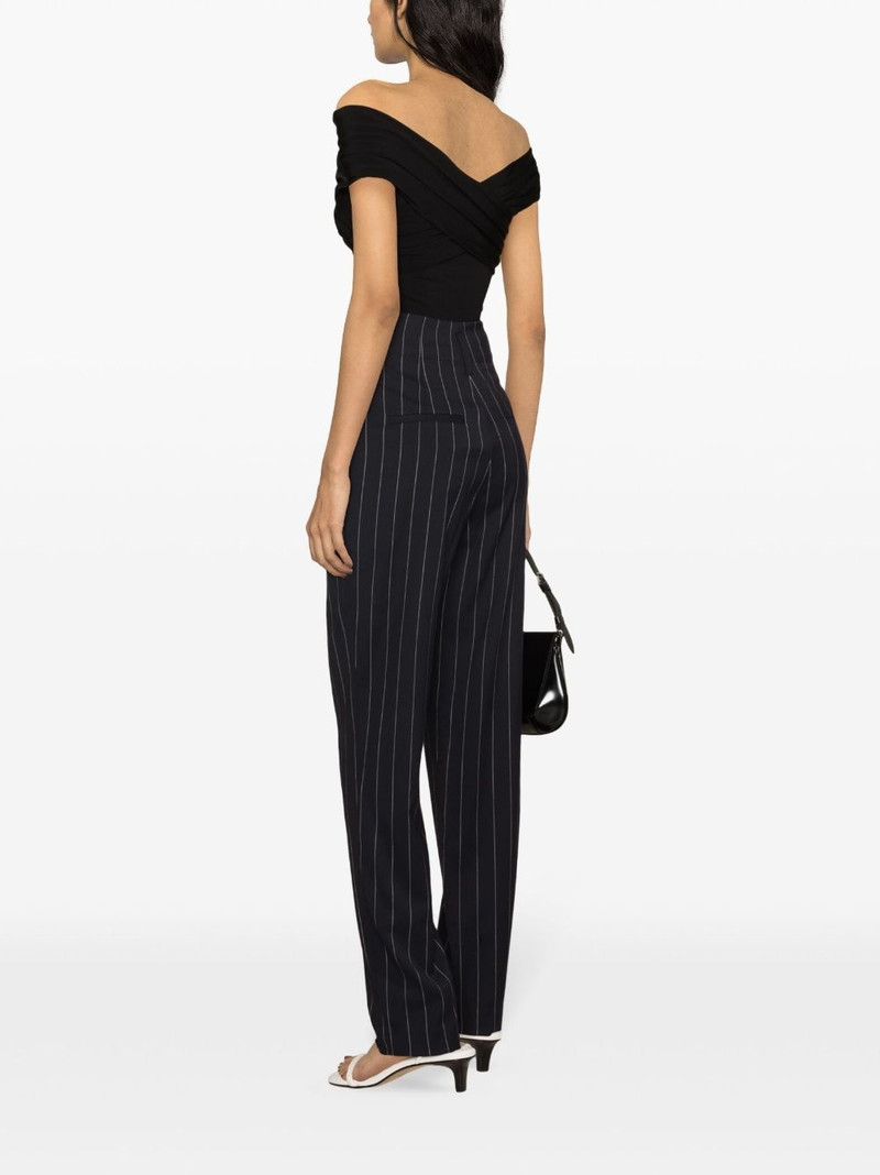 Horacia pinstriped tapered-leg trousers 4