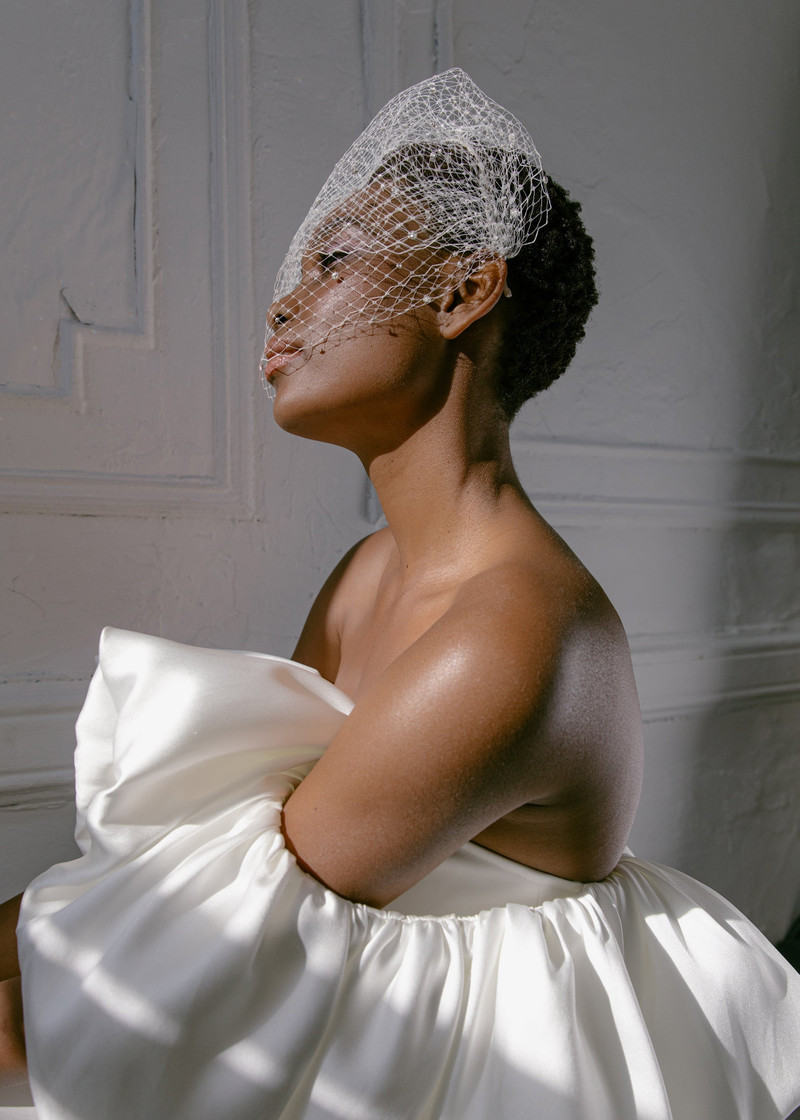 Crystal Beehive Voilette 3