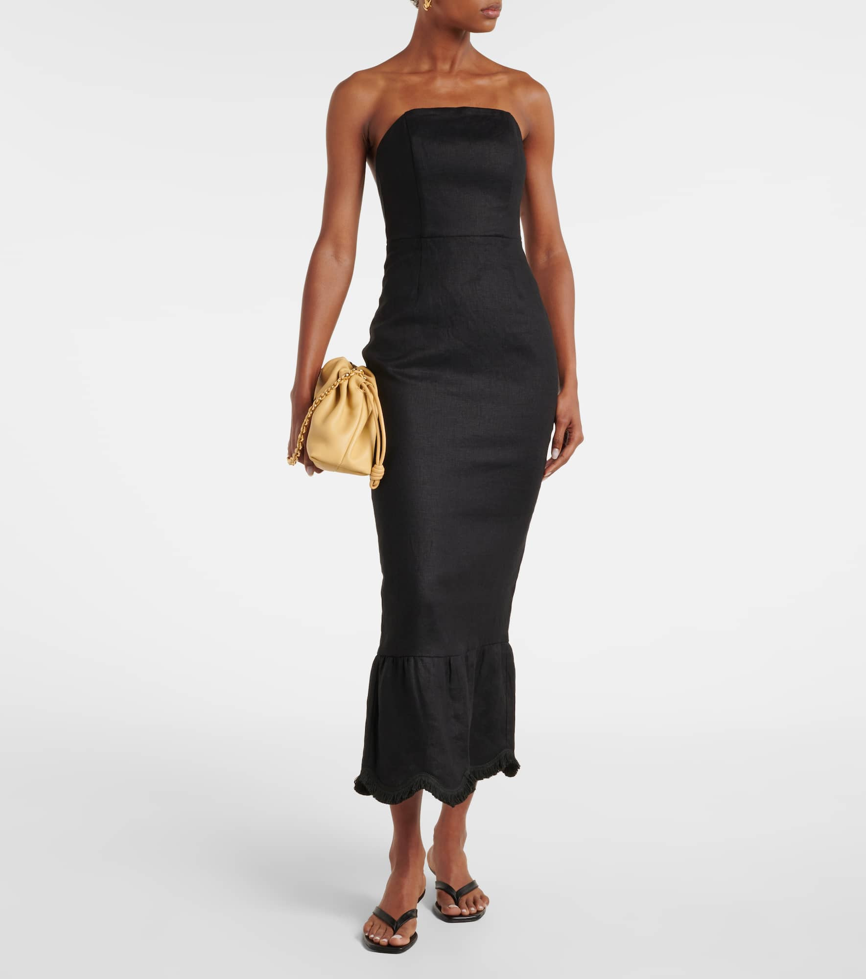 Essie strapless linen gown - 2