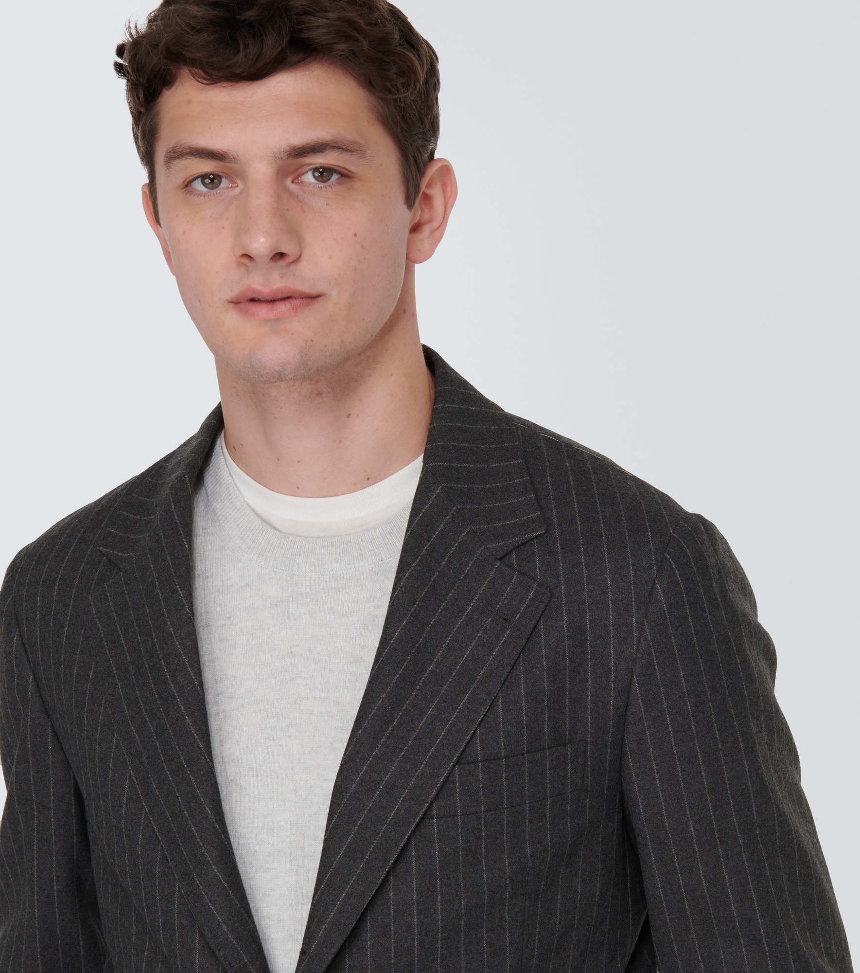 Striped virgin wool suit - 5