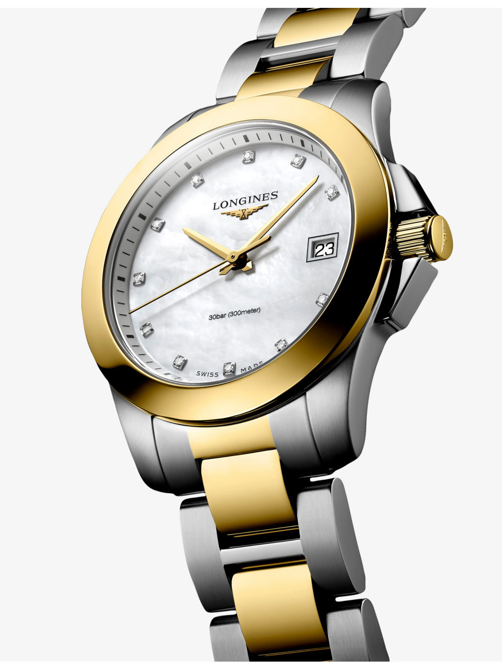 L3.377.3.87.7 Conquest Stainless-Steel and Yellow-Gold PVD Quartz Watch - 2