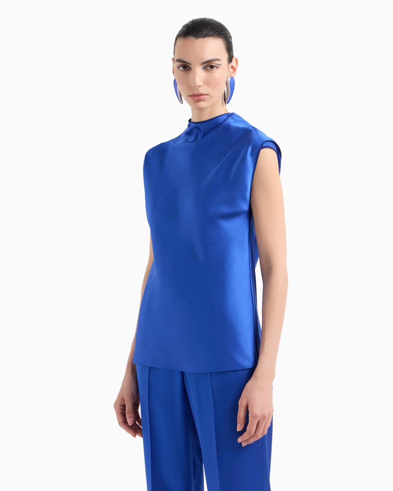 BLOUSE IN DOUBLE SILK SATIN - 4