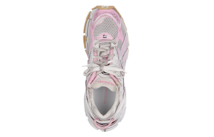(WMNS) Balenciaga Runner Sneakers 'White Baby Pink Mesh and Nylon' 677402W3RB39059 - 4