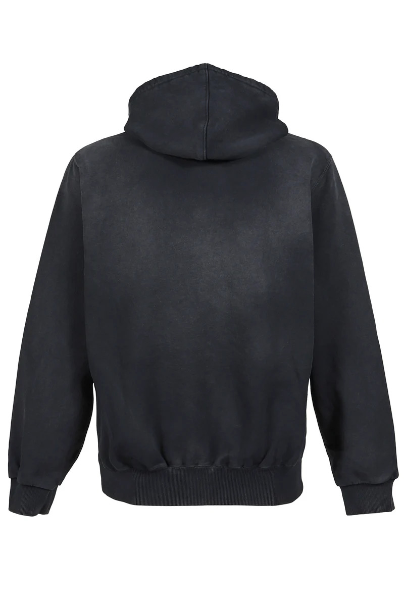 Embroidered Chain Zip-Up Hoodie - 2