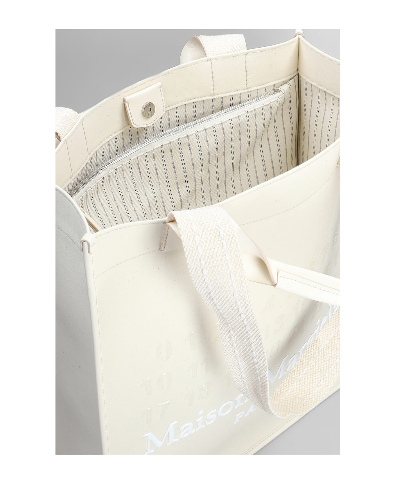 Tote In Beige Cotton - 4