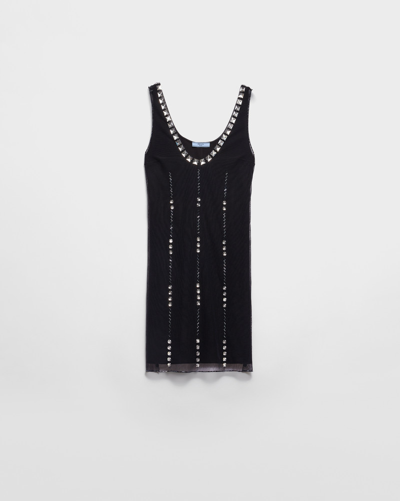 Embroidered tulle mini-dress 1