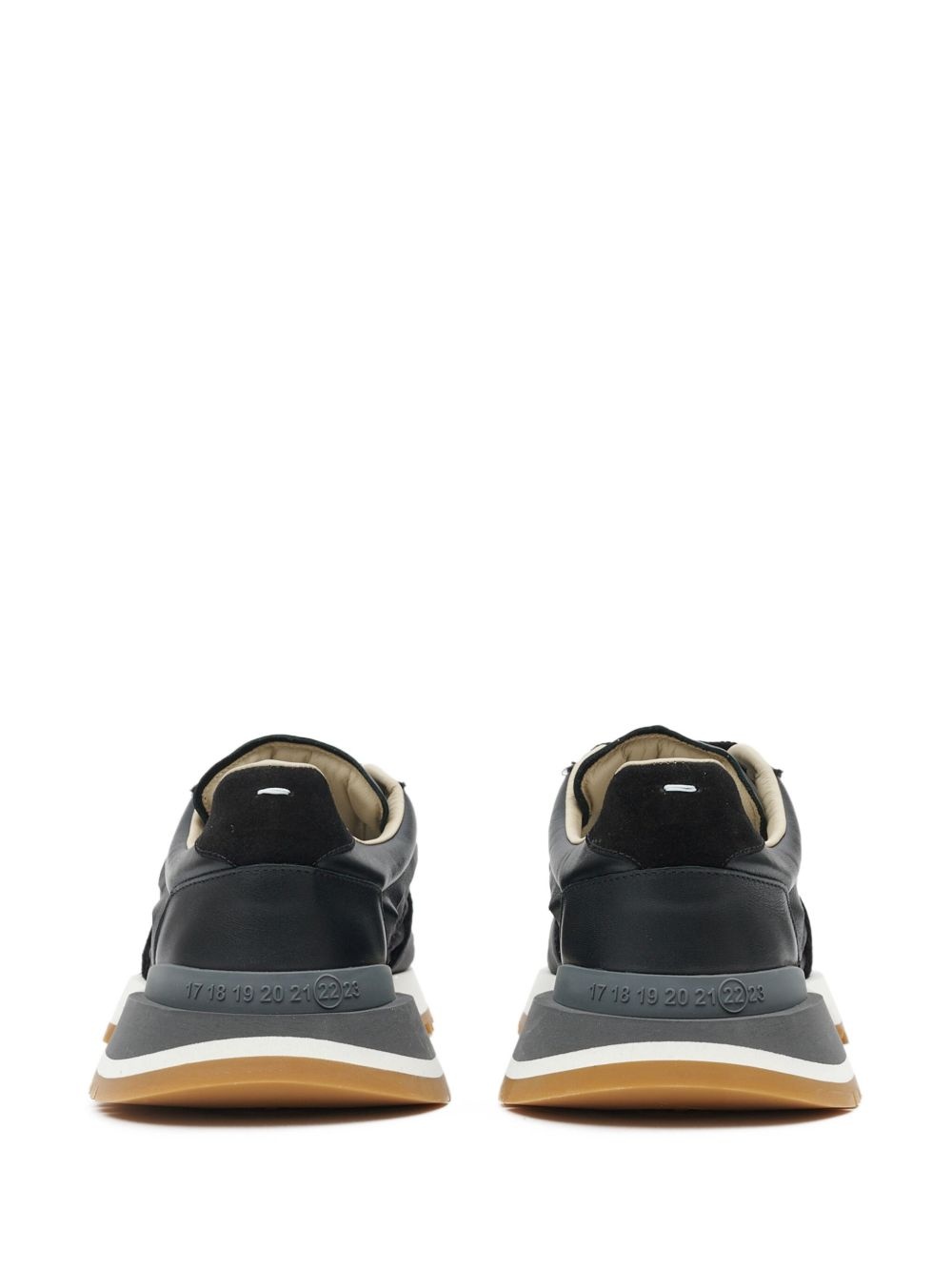 panelled low-top sneakers - 3