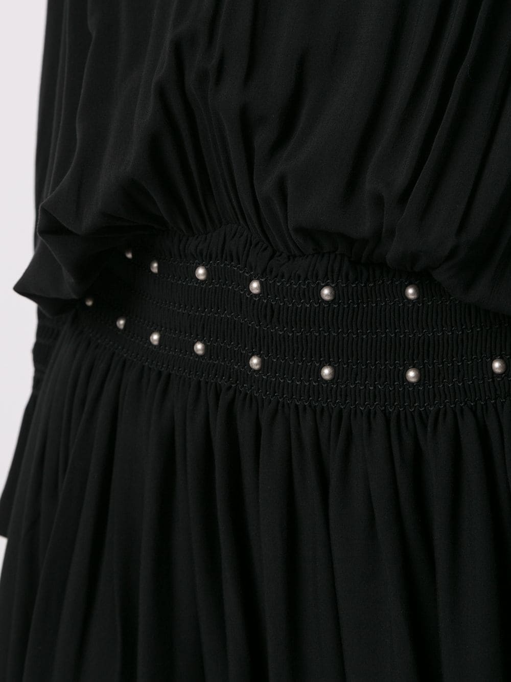 stud detail gathered dress - 5