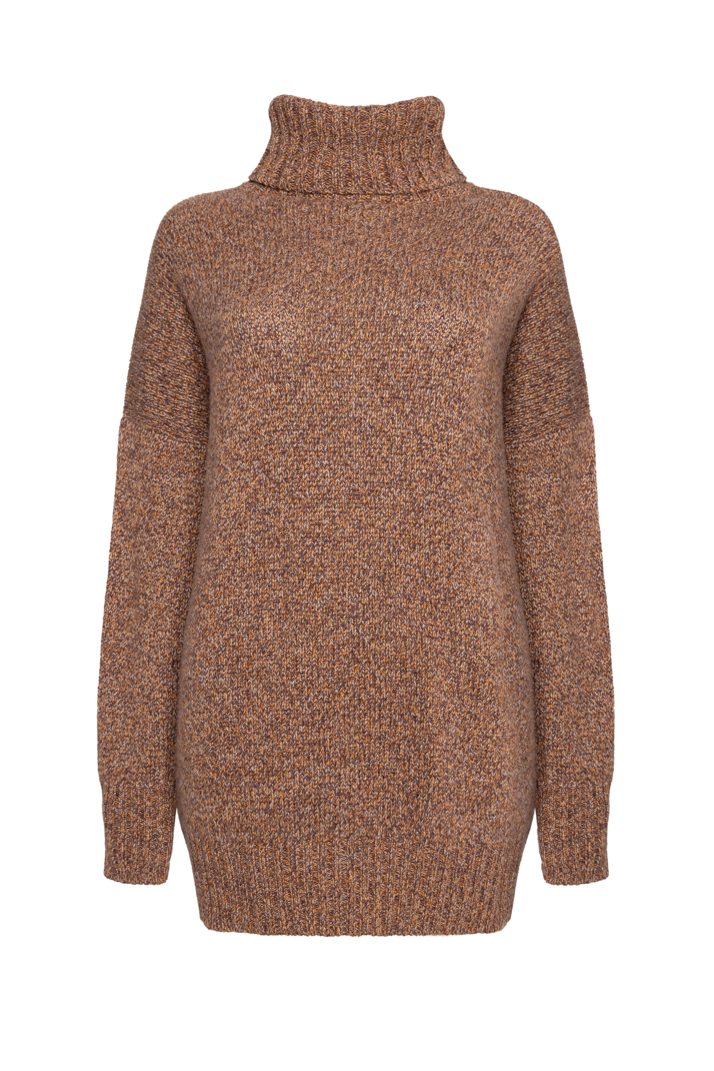 Slouchy Cashmere Marl Roll Neck - 5