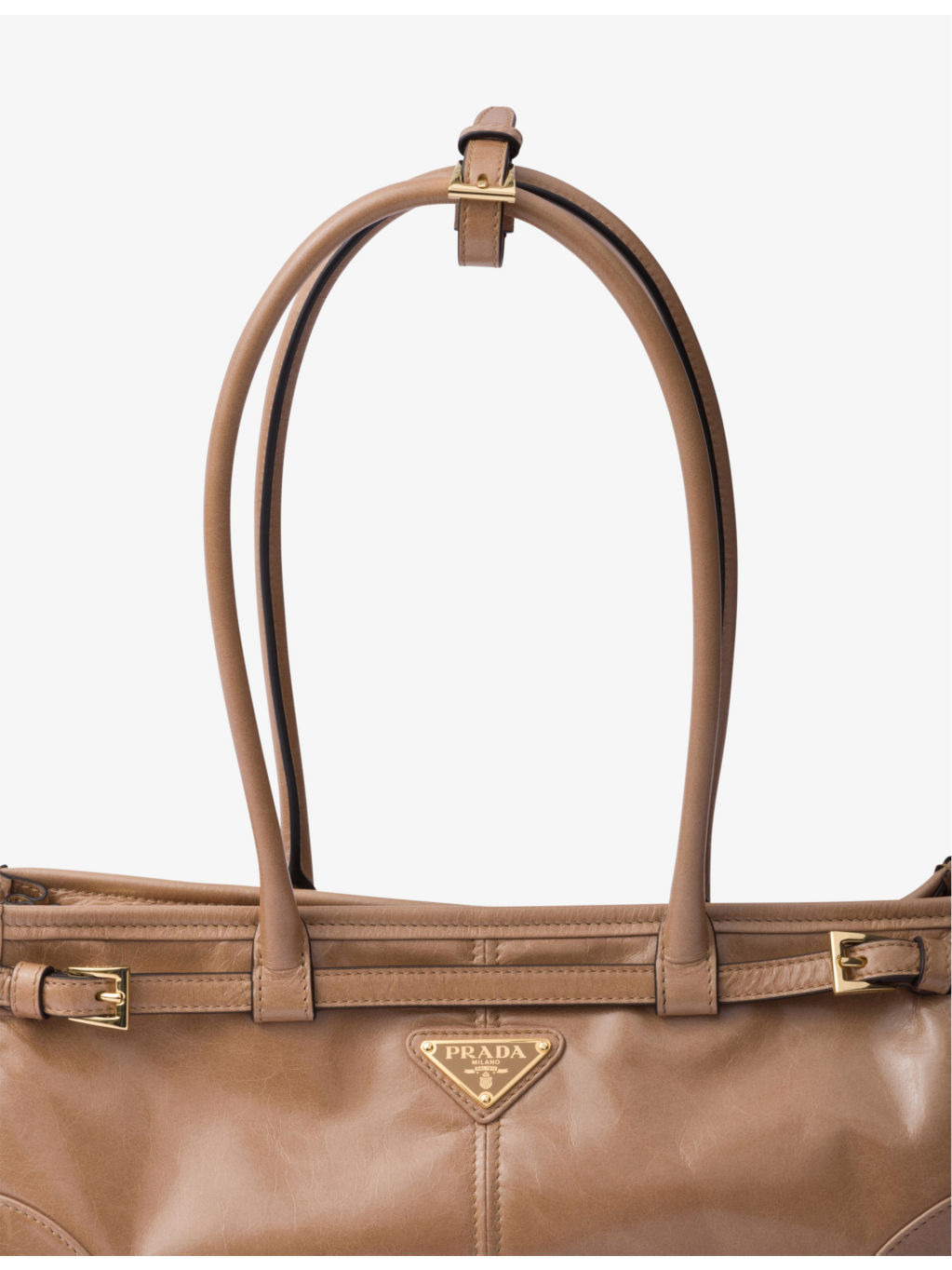 Brand-plaque medium leather shoulder bag - 4