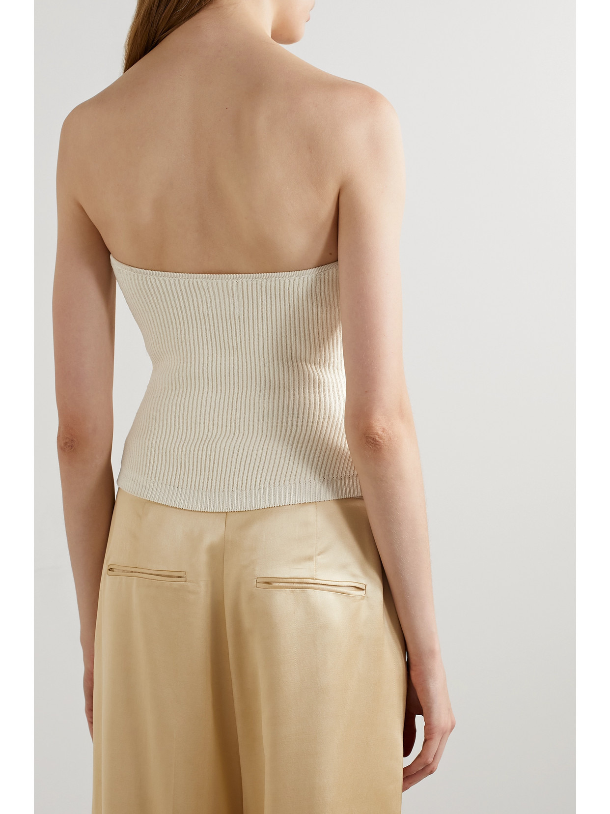 Jericho Strapless Ribbed-knit Top - 3