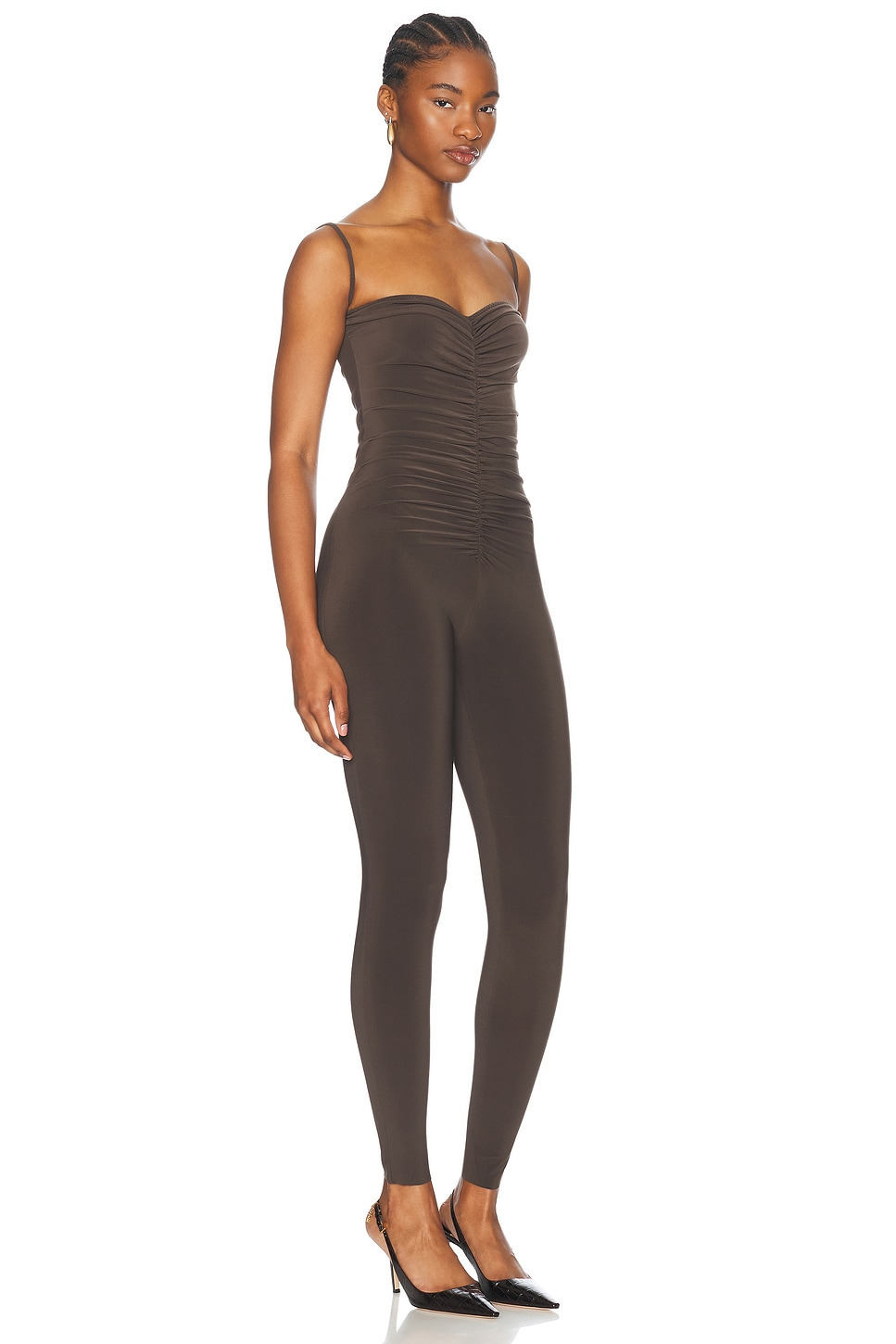 Strapless Shirred Front Catsuit - 2