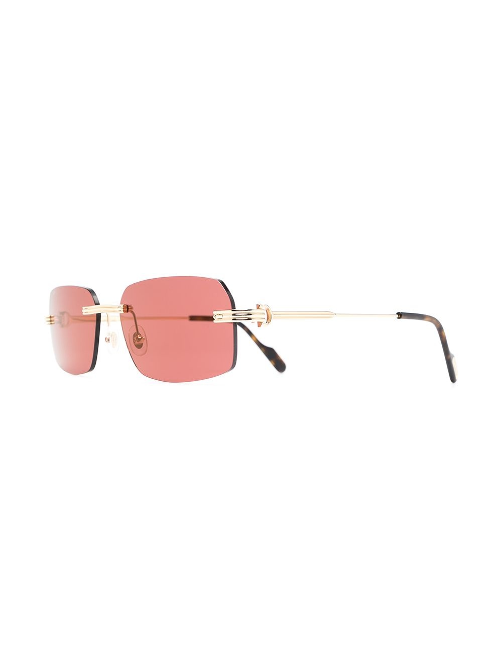 rimless square-frame sunglasses - 2