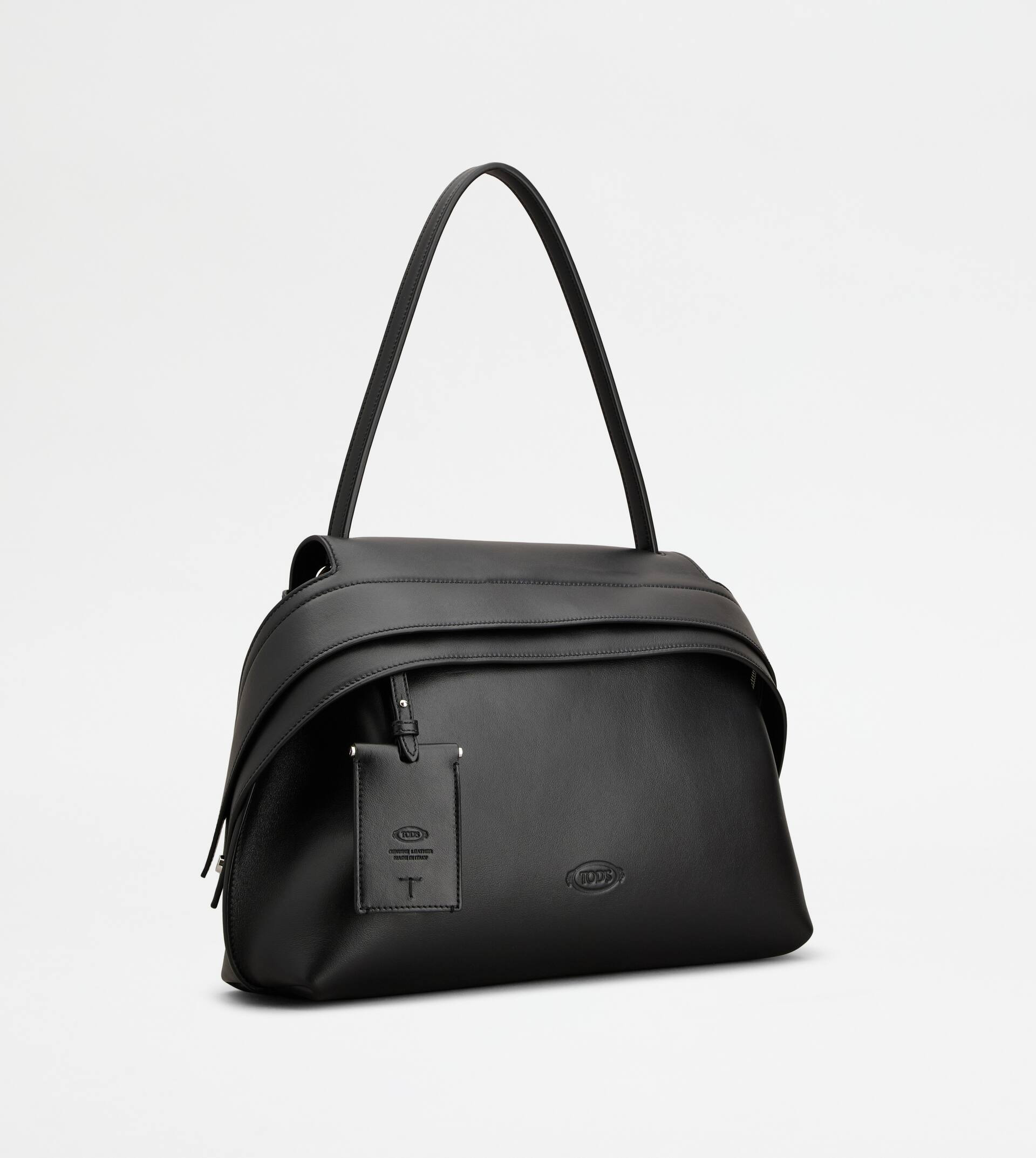 TOD'S WAVE BAG IN LEATHER MEDIUM - BLACK - 3