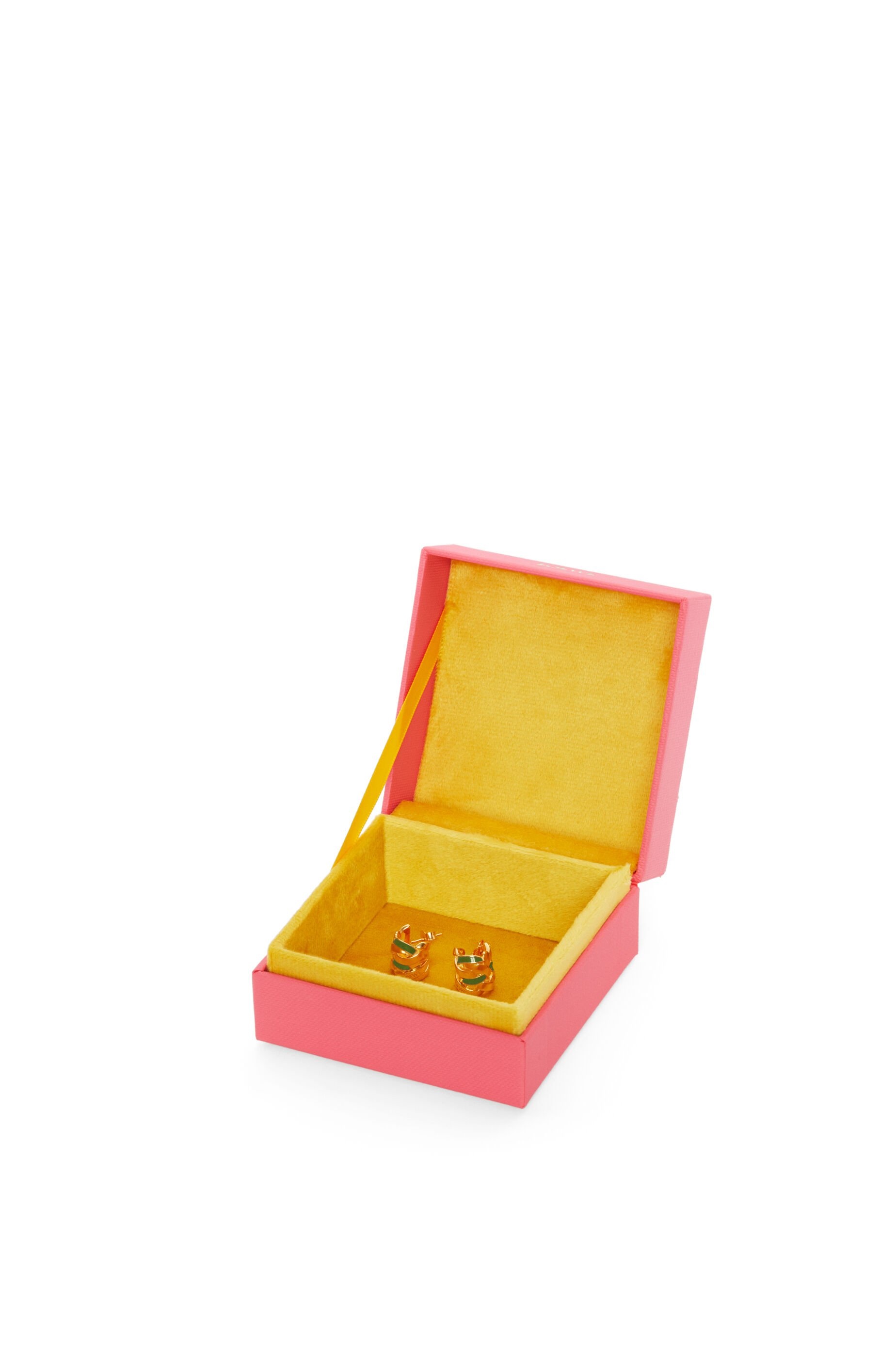 Nest small hoop earrings in sterling silver and enamel - 4