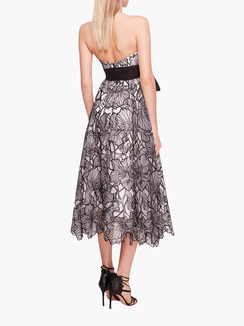 Marchesa IRIS CUTWORK MIDI DRESS outlook