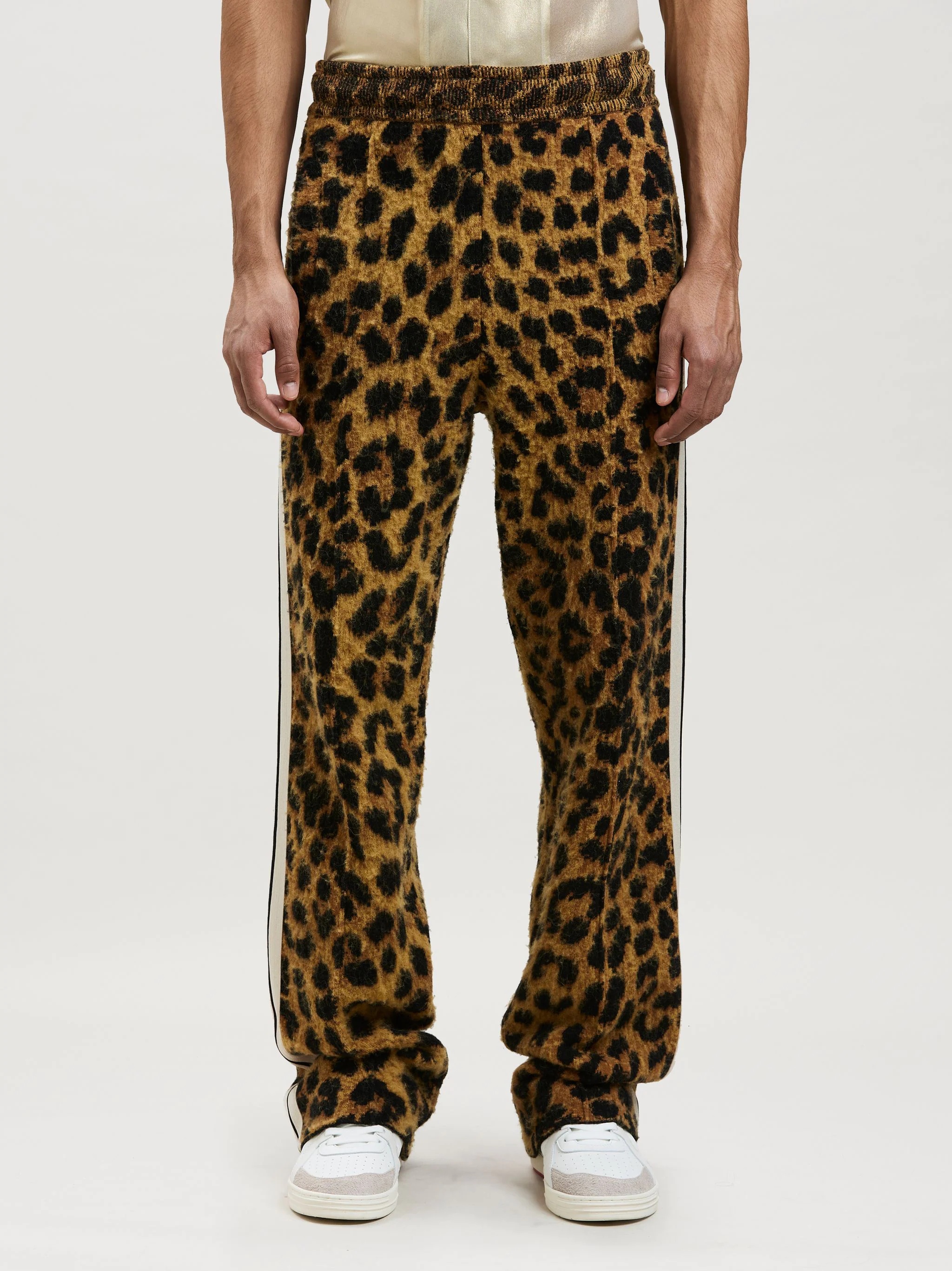 ANIMALIER BRUSHED KNIT PANTS - 3