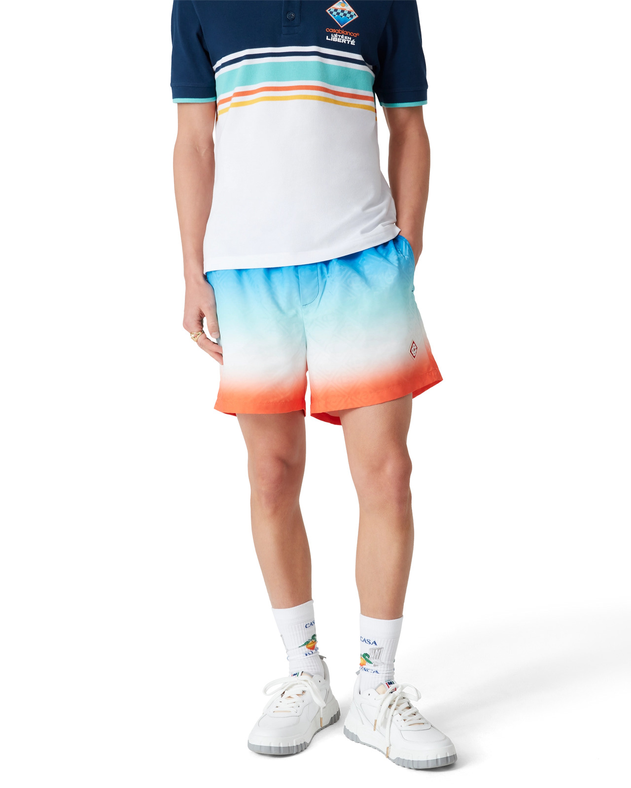 Gradient Jacquard Swim Shorts | Casablanca Paris - 4