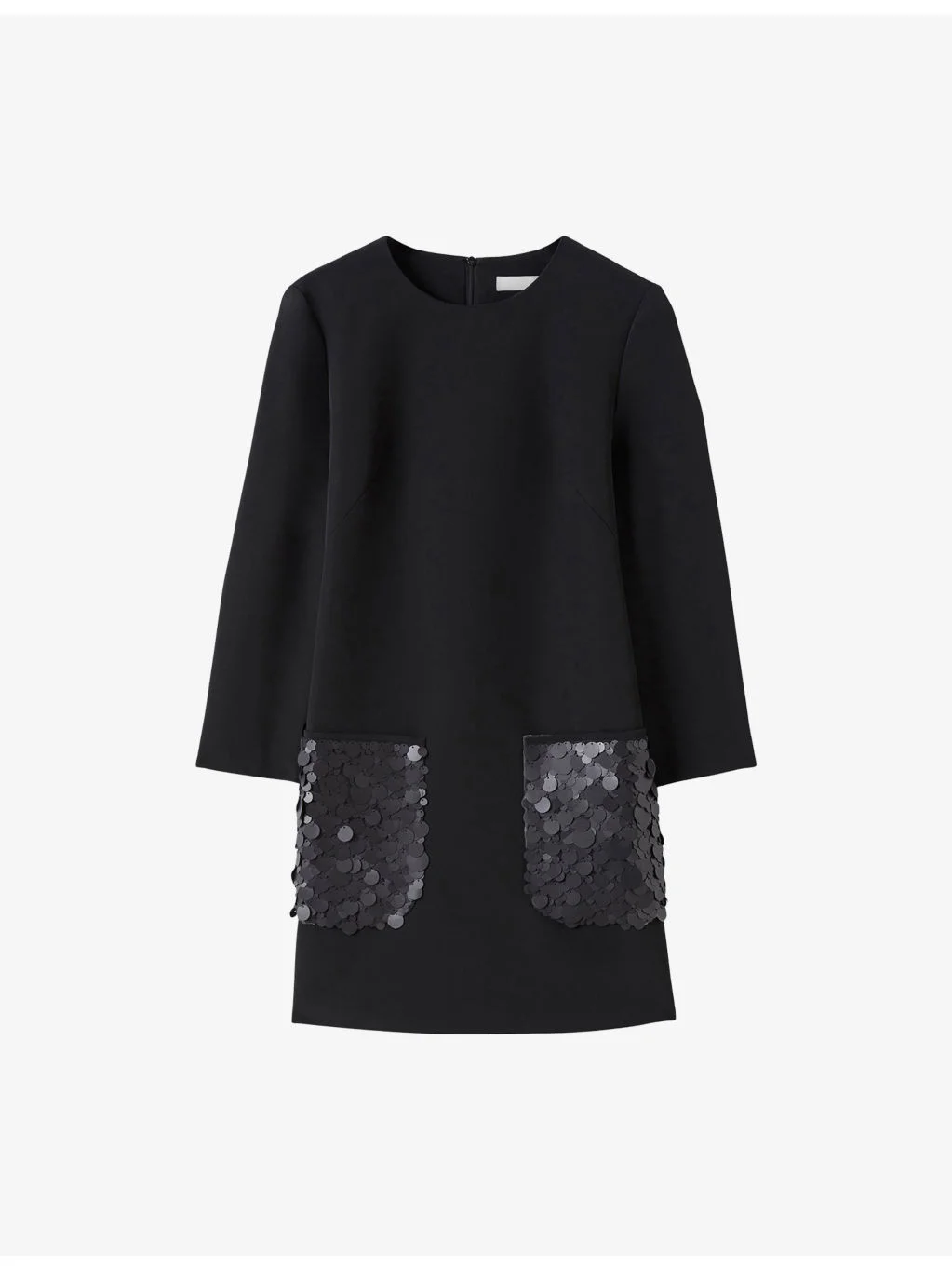 Bixio Embellished-Pocket Satin Mini Dress - 1