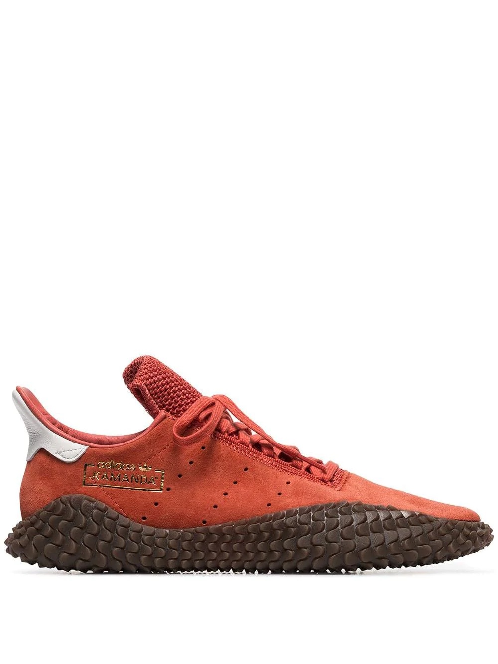 orange Kamanda 01 suede low-top sneakers - 1