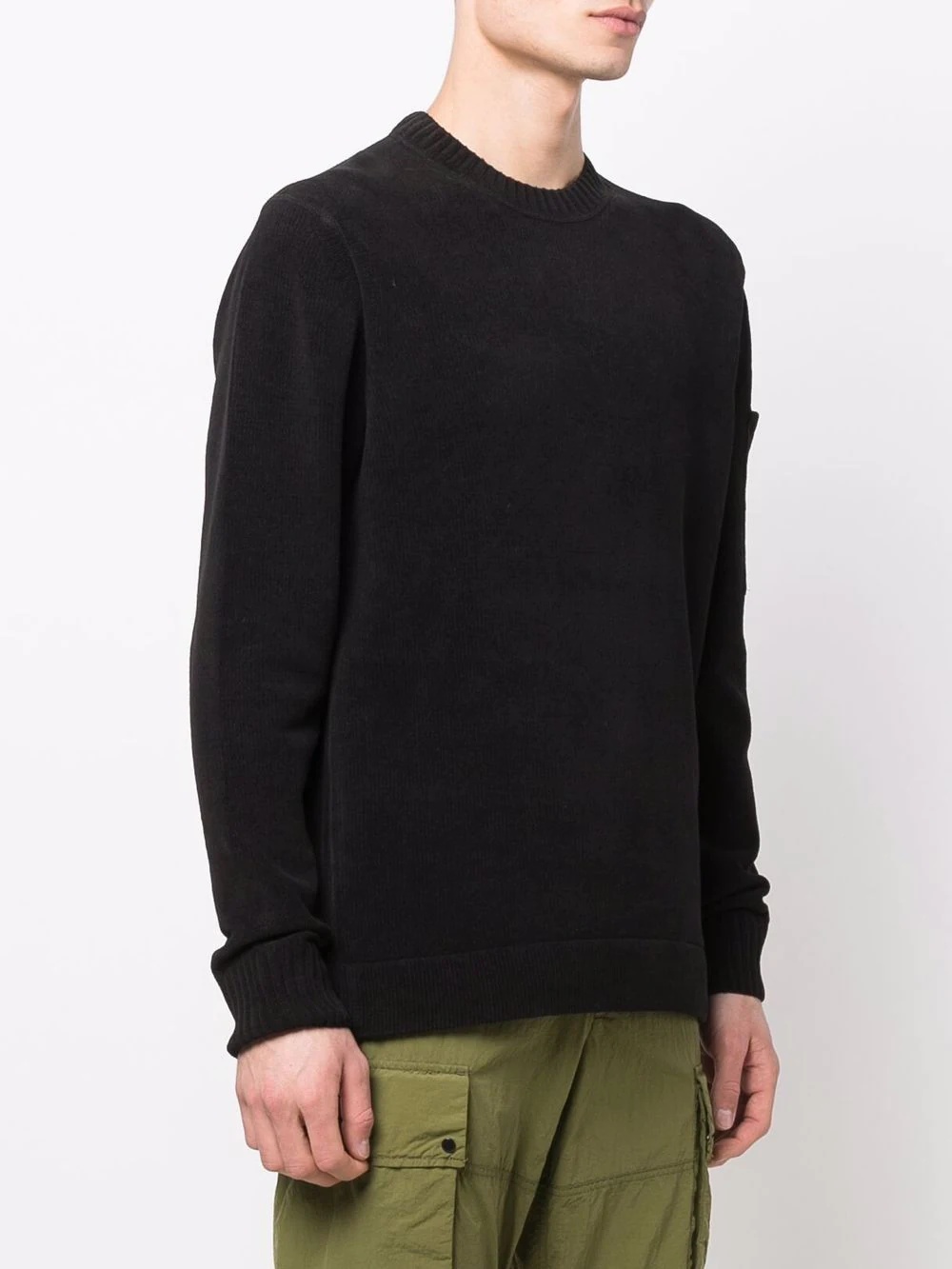 logo-patch sleeve jumper - 3