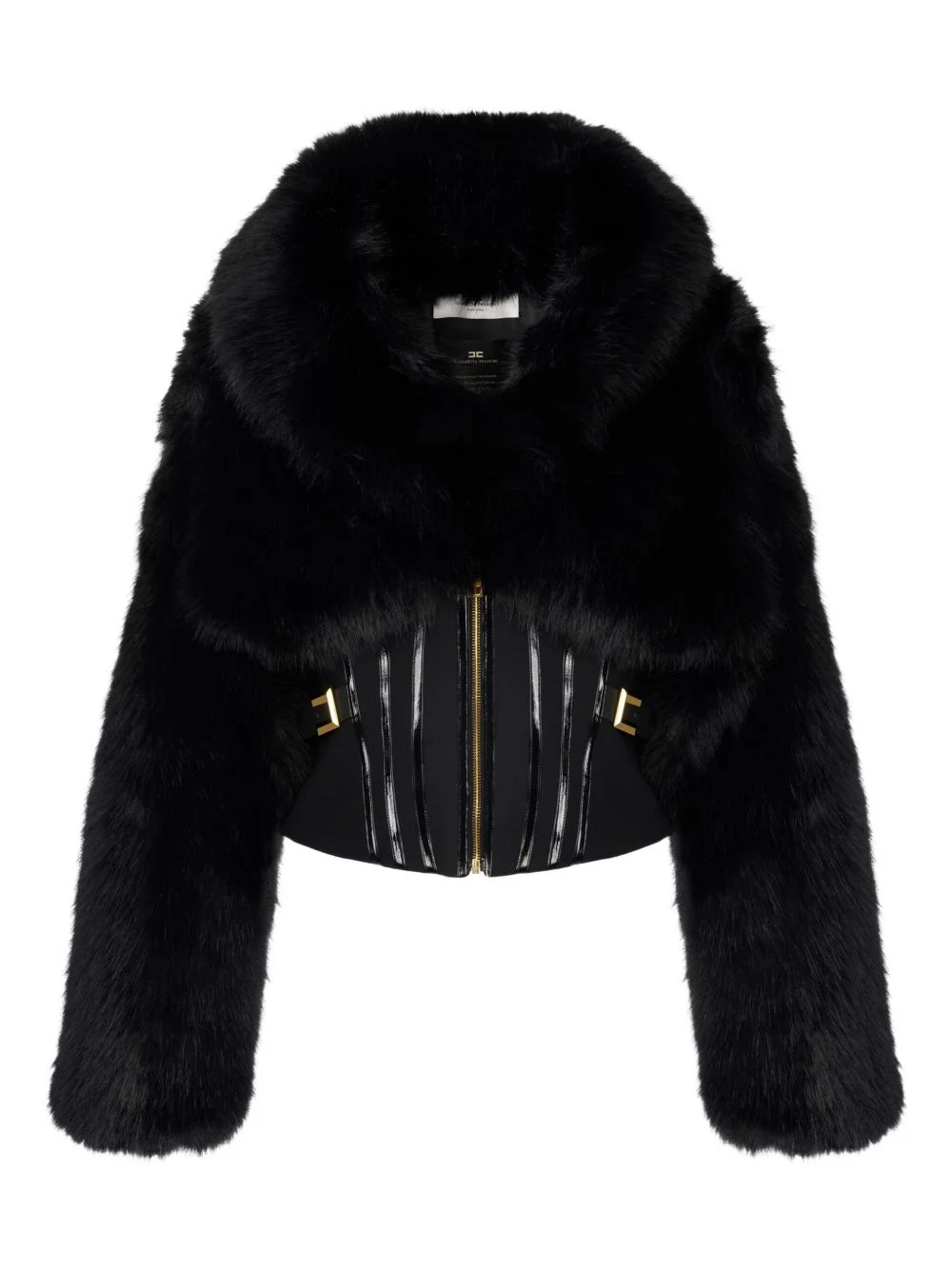 fur-effect corset jacket - 1
