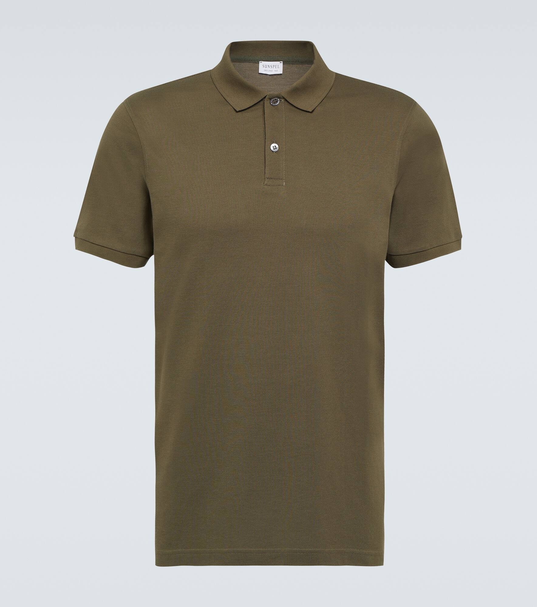 Cotton piqué polo shirt - 1