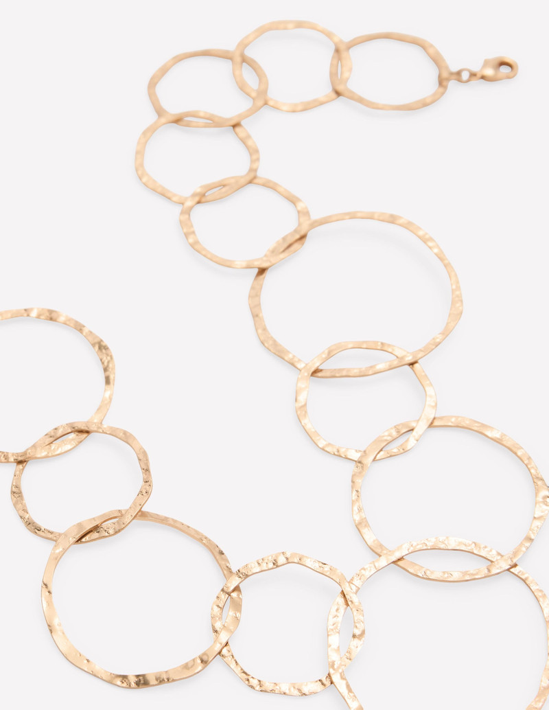 Statement Circle Necklace-Gold Colour 4