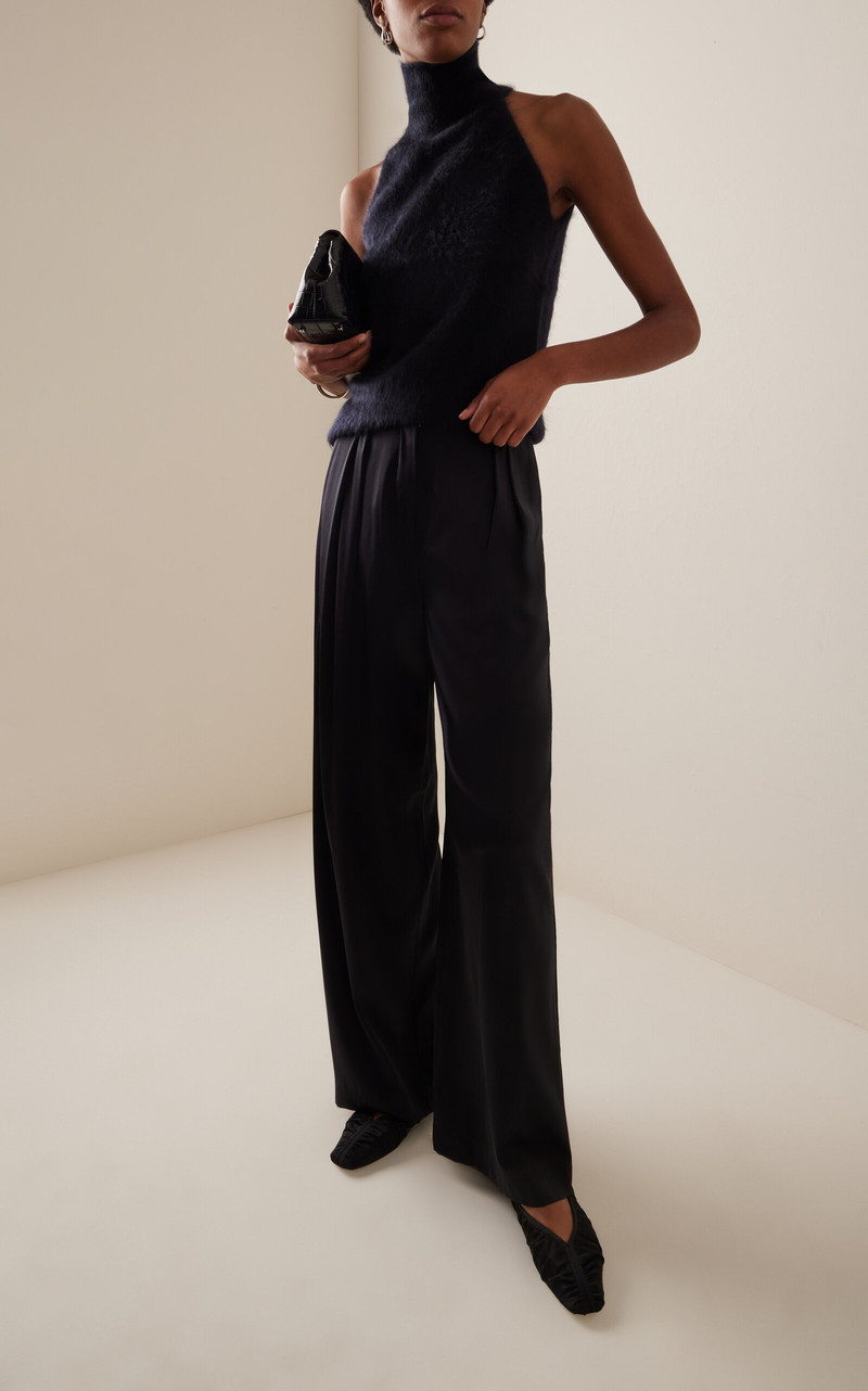LISA YANG Leya Brushed-Cashmere Top black outlook