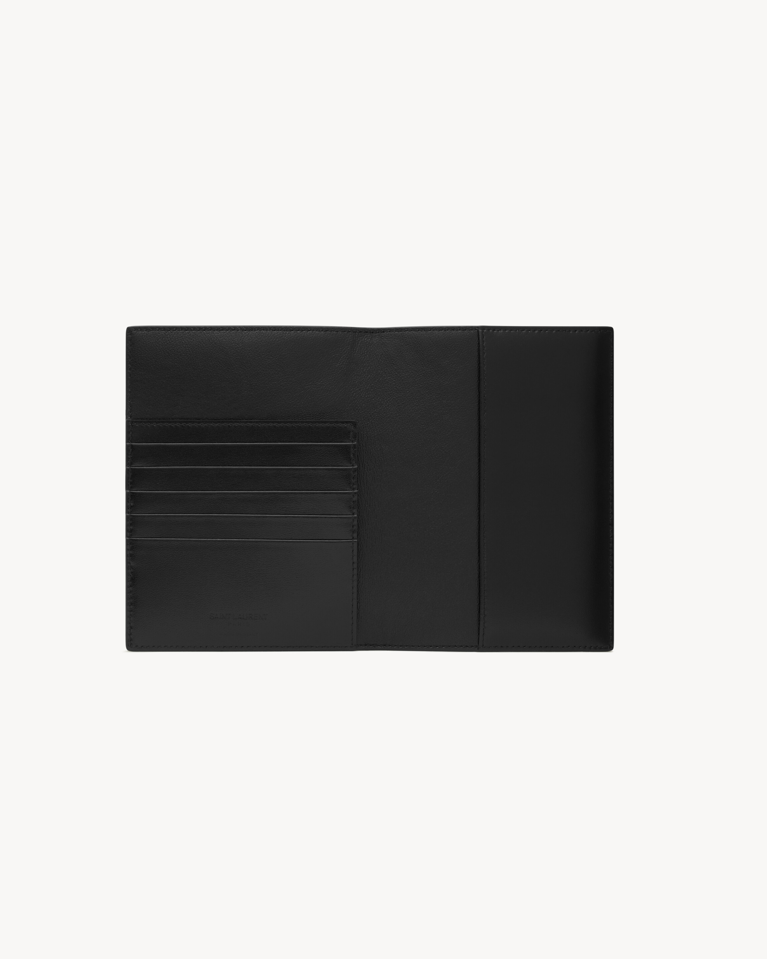 SAINT LAURENT PARIS PASSPORT CASE IN LACQUERED LEATHER - 3