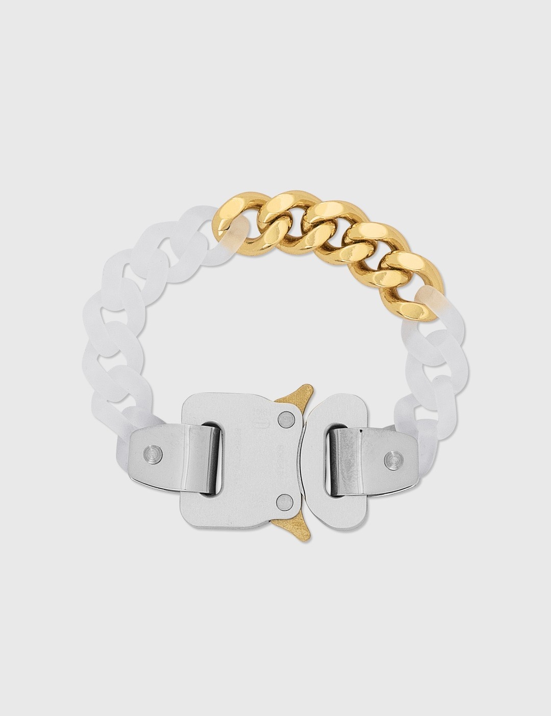 TRANSPARENT CHAIN AND METAL BRACELET - 1