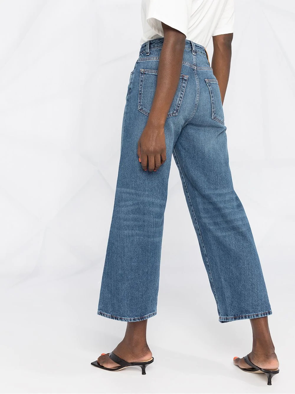 cropped wide-leg jeans - 5
