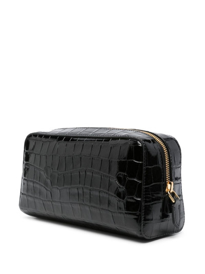 TOM FORD crocodile-embossed leather clutch bag outlook