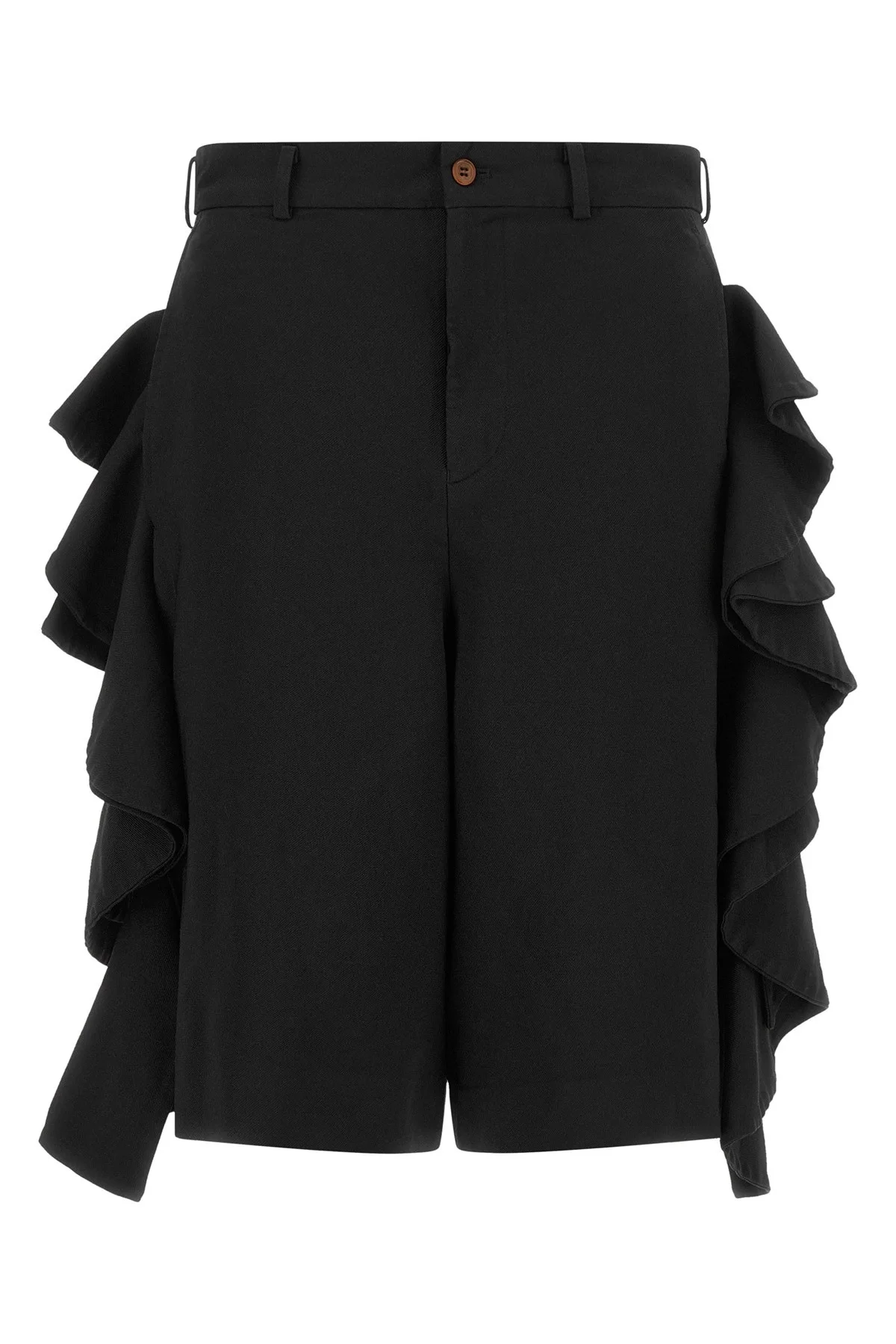 Sculptural Ruffle Bermuda Shorts - 1