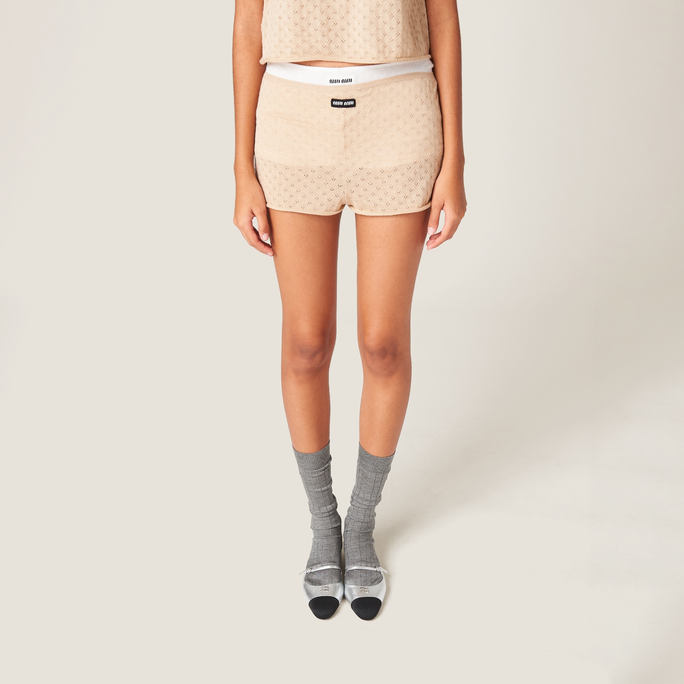 Cashmere and silk shorts - 4