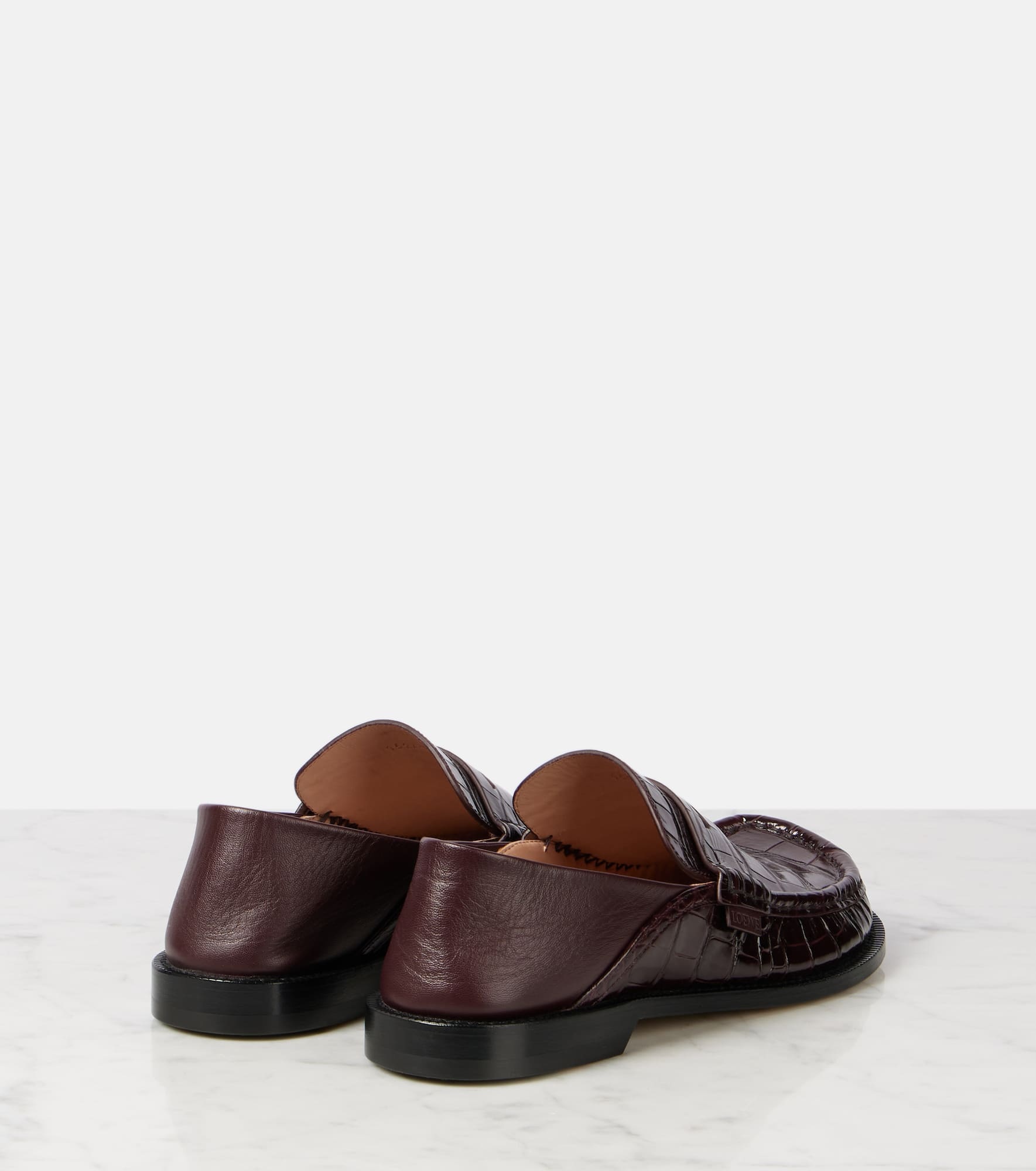Campo croc-effect leather loafers - 2