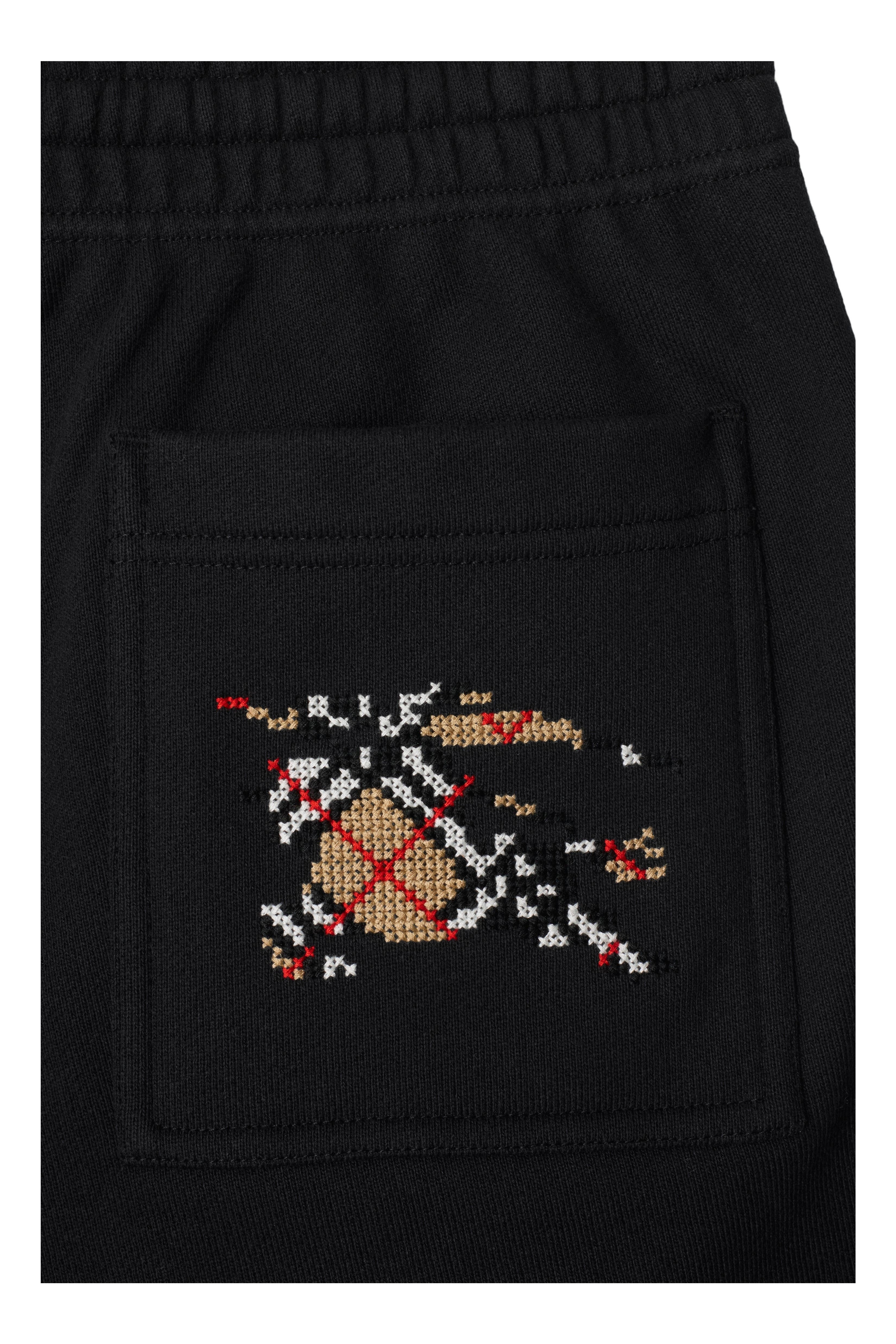 burberry Cross Stitch EKD  Cotton Shorts in Black at Nordstrom - 5