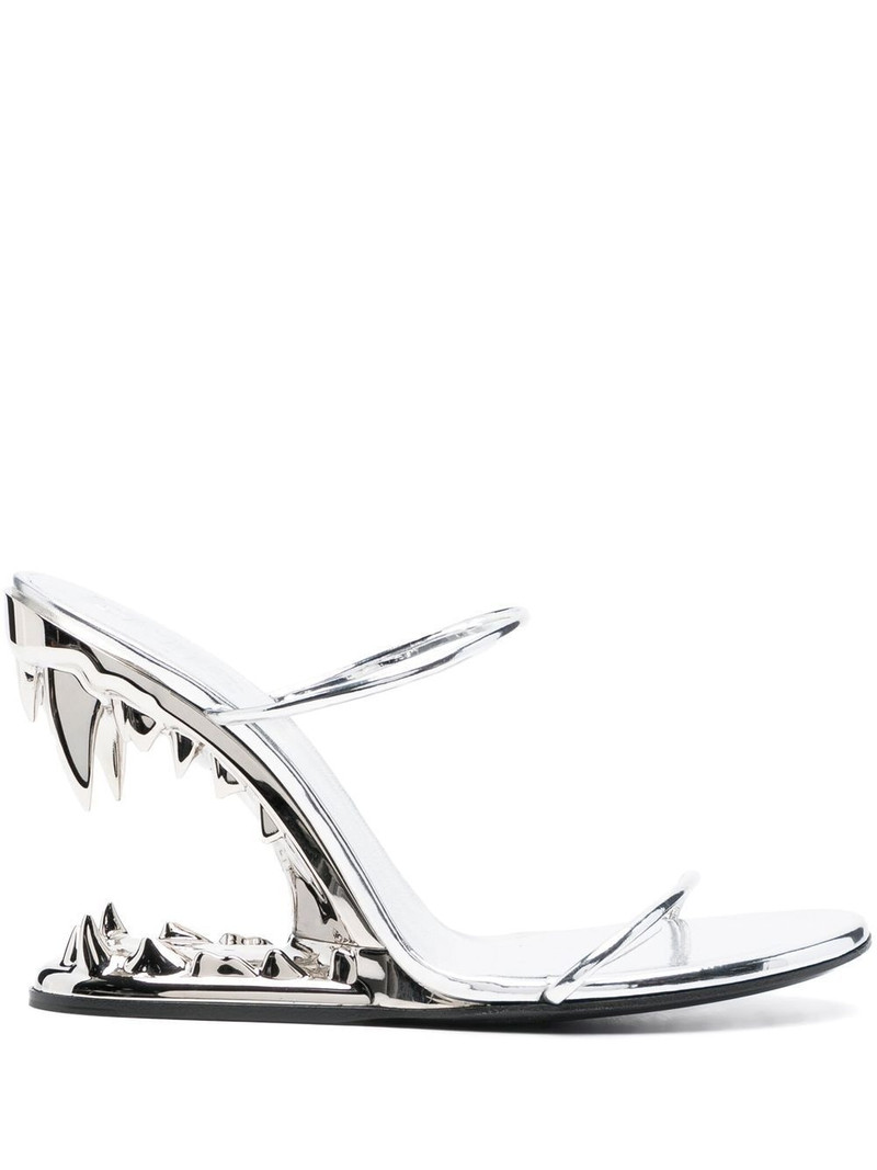 metallic 105mm heeled sandals 1