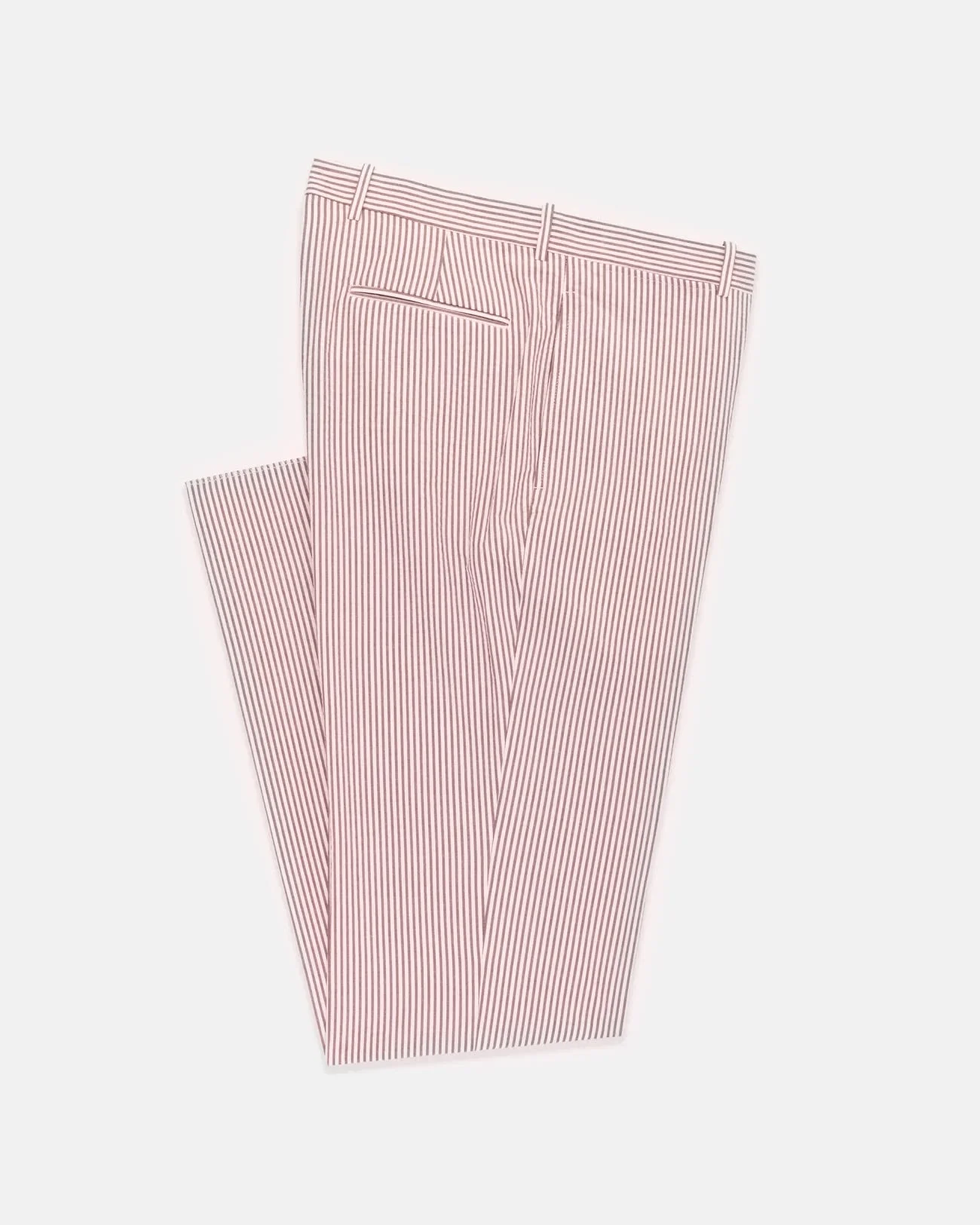 MADE-IN-CANADA RED STRIPE SEERSUCKER TROUSER - 1