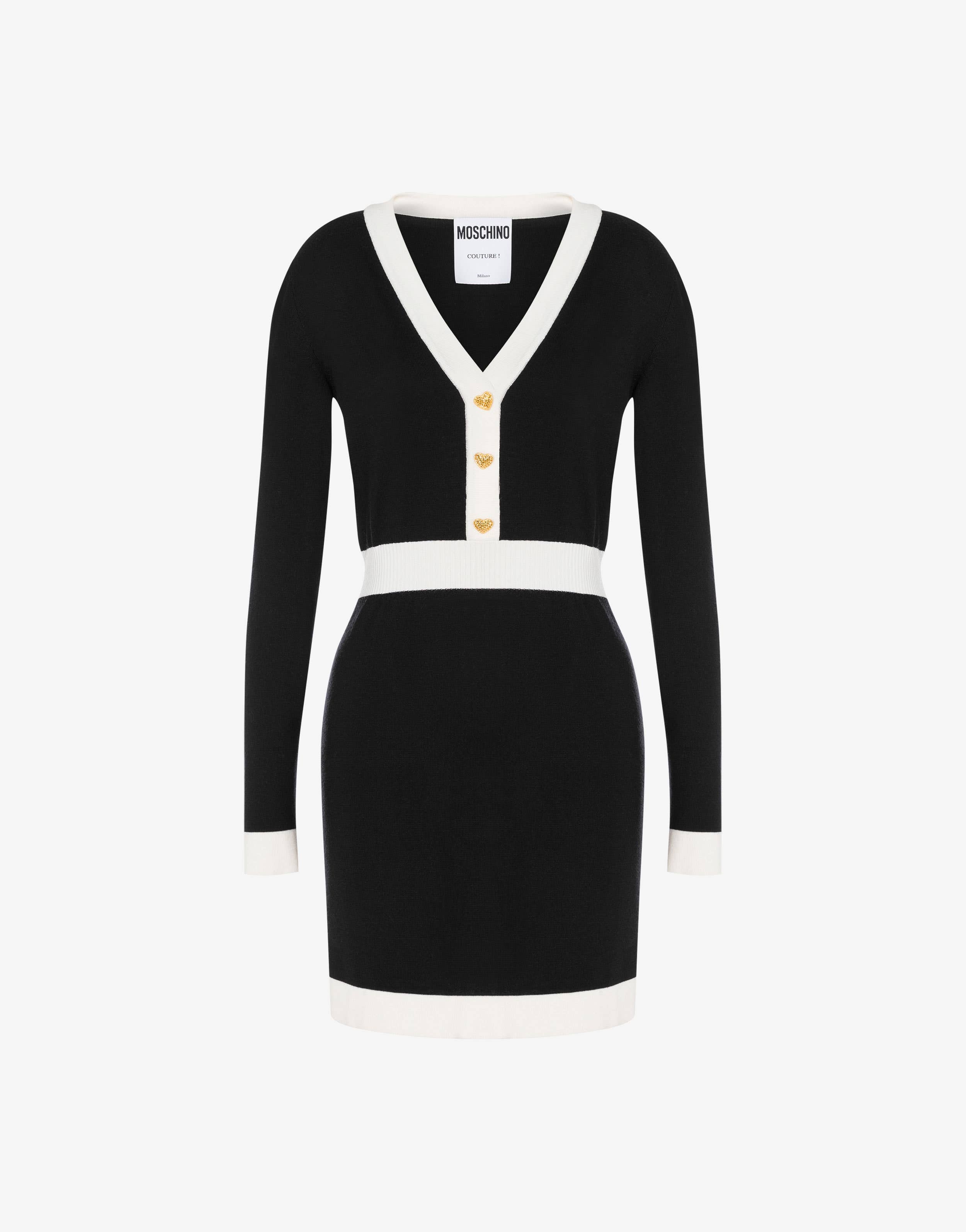 HEART BUTTONS WOOL DRESS - 1