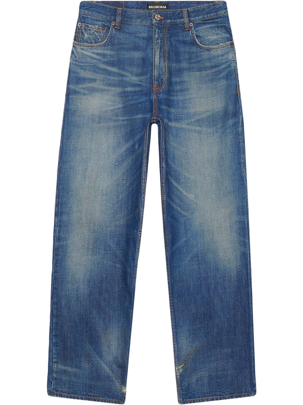 wide-leg organic denim jeans - 1