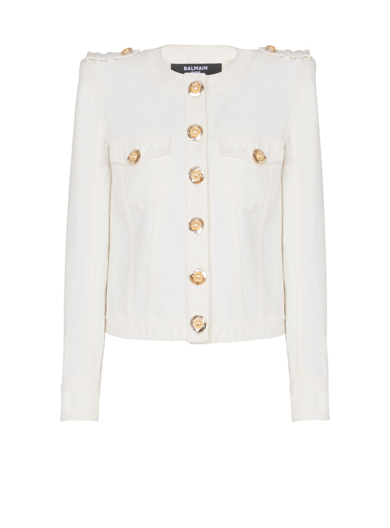 Cropped cotton canvas jacket 1